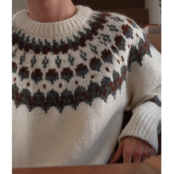 Fair Isle Knit Sweater, Vintage Style, Unisex