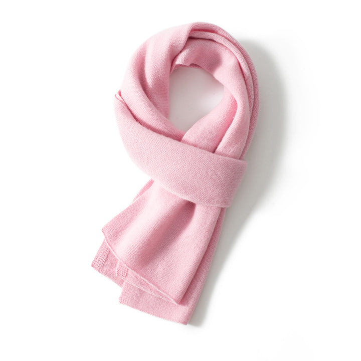 Cashmere scarf, knitted, solid color, 150x26 cm