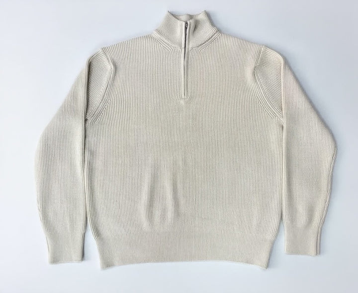 Unisex Knit Sweater, Half-Zip, Wool Blend