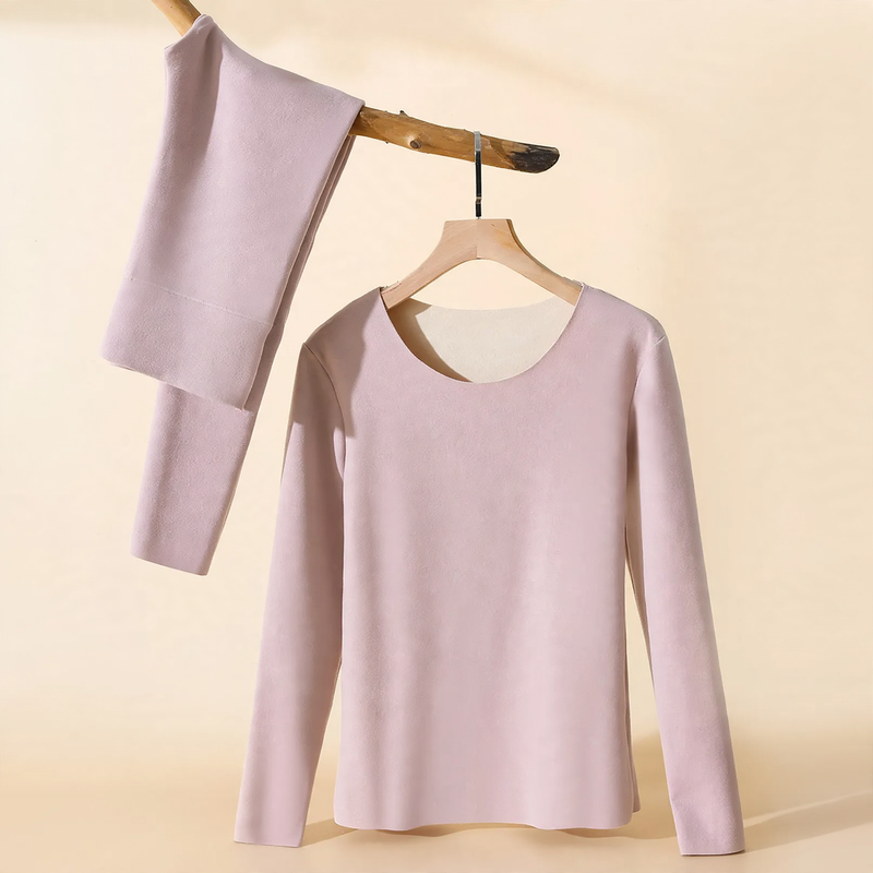 Thermal underwear set with warming function and shaping effect