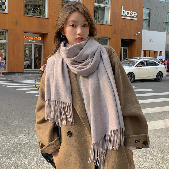 Solid color scarf, 200x70 cm, versatile