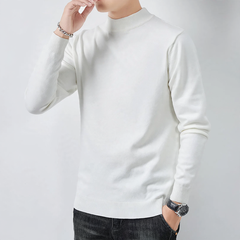 Men's sweater with turtleneck, lined