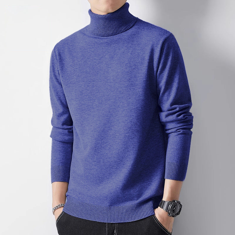 Men's turtleneck sweater, warm lined, winter