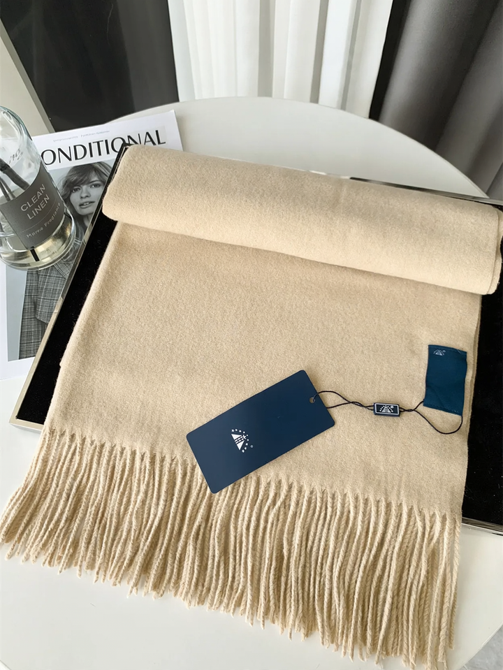 Cashmere scarf, solid color, 200x68 cm