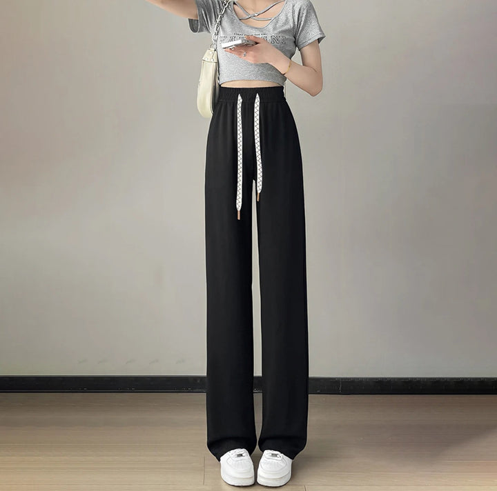 Kord-wide trousers with high waistband