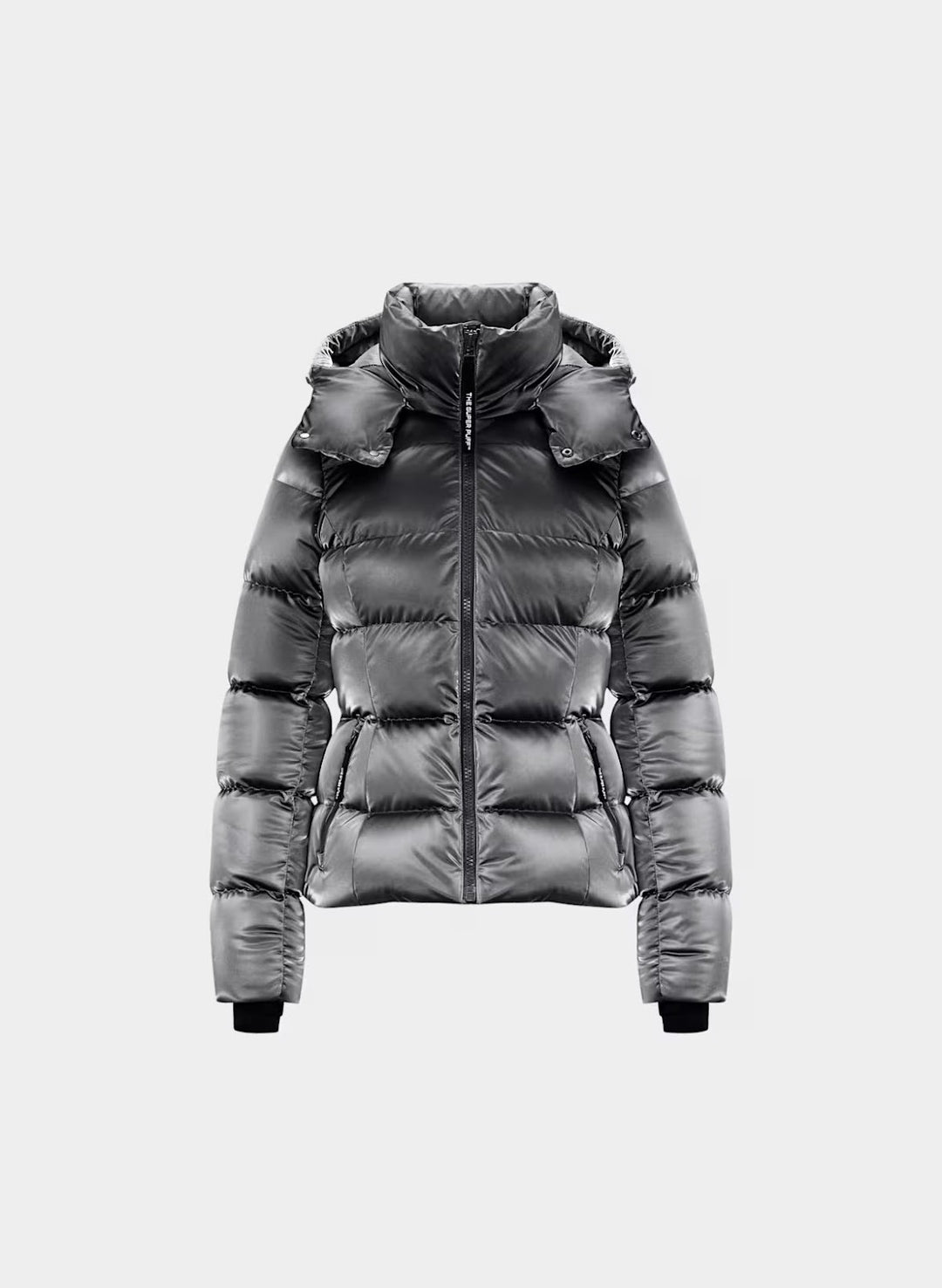 Women’s down jacket with hood and white goose down filling