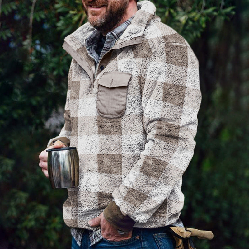 Men's sweatshirt, lined, solid color