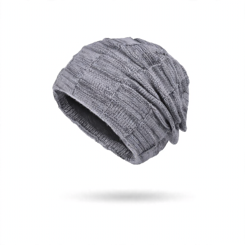 Winter knitted hat and scarf set, lined