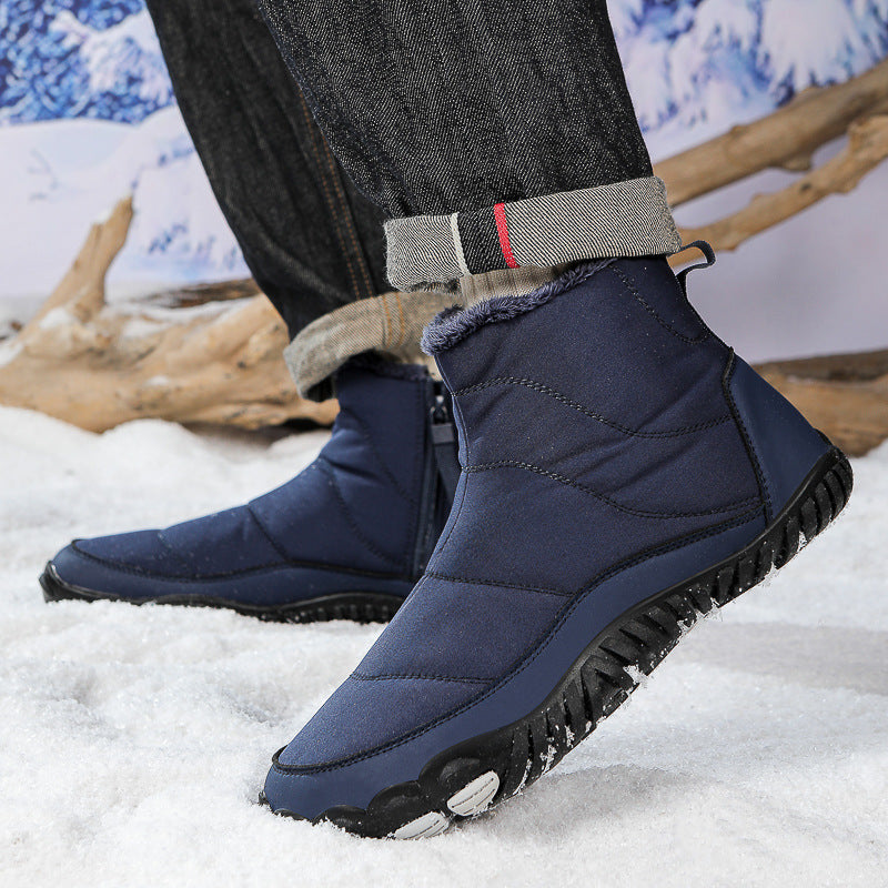 Waterproof men's winter boots with warm lining