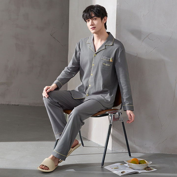 Men's Pajama Set, Cotton, Striped