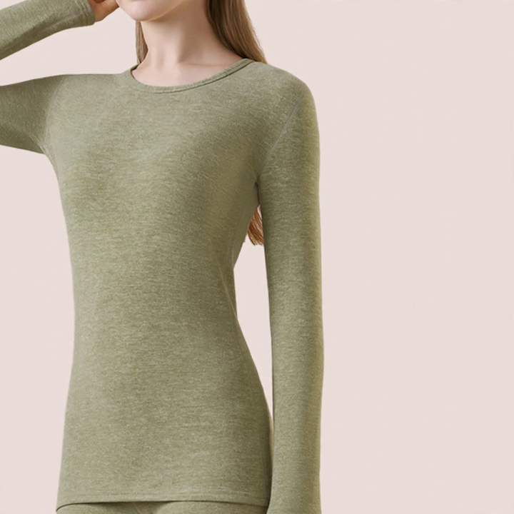Women's undershirt, padded, with stand-up collar