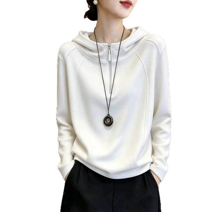 Hooded sweatshirt with zipper