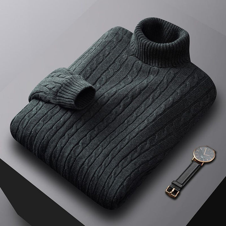 Men's knit sweater, cotton, lined