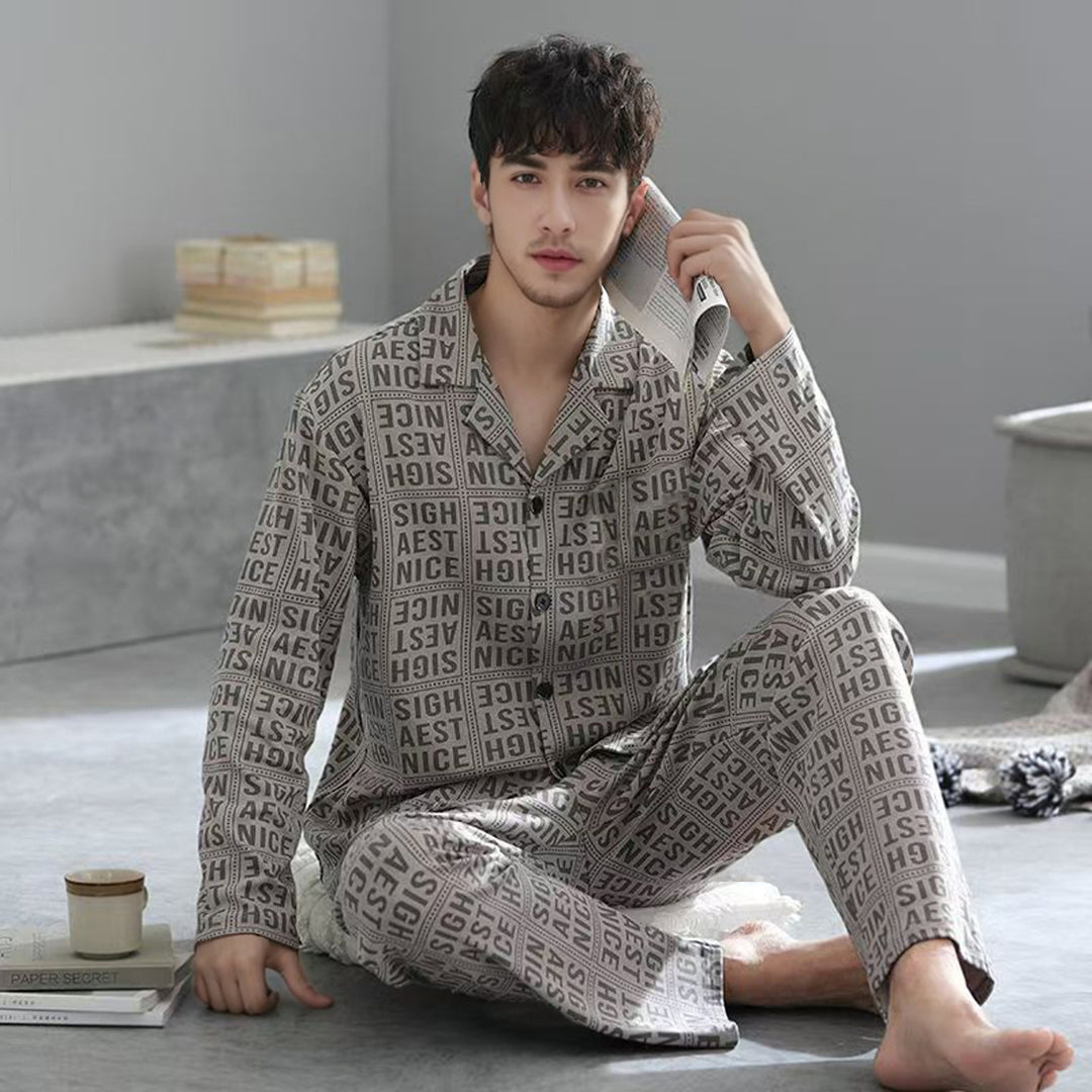 Men's cotton pajamas, various sizes