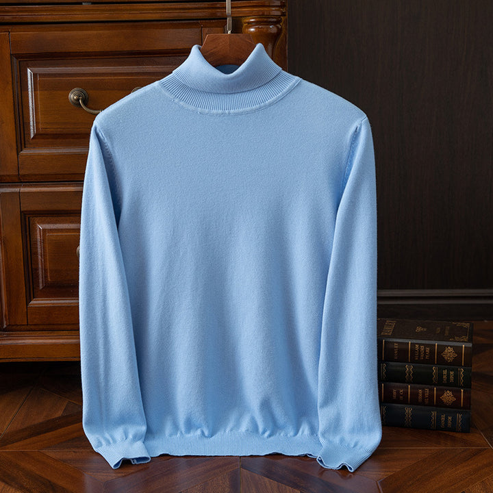 Men's sweater, turtleneck, solid color, casual