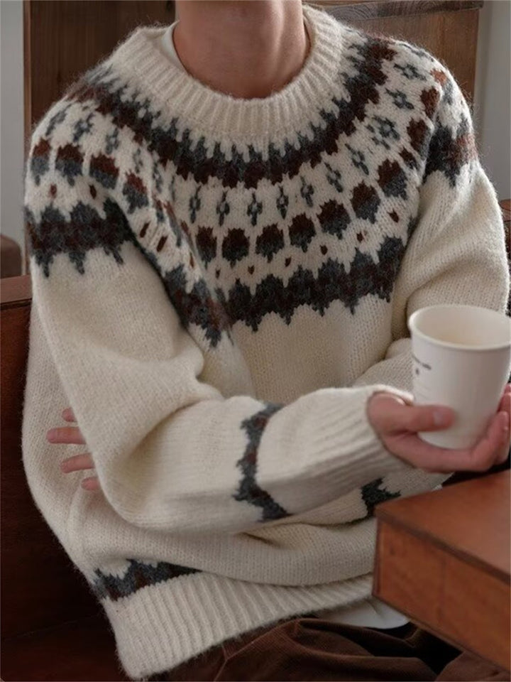 Fair Isle Knit Sweater, Vintage Style, Unisex