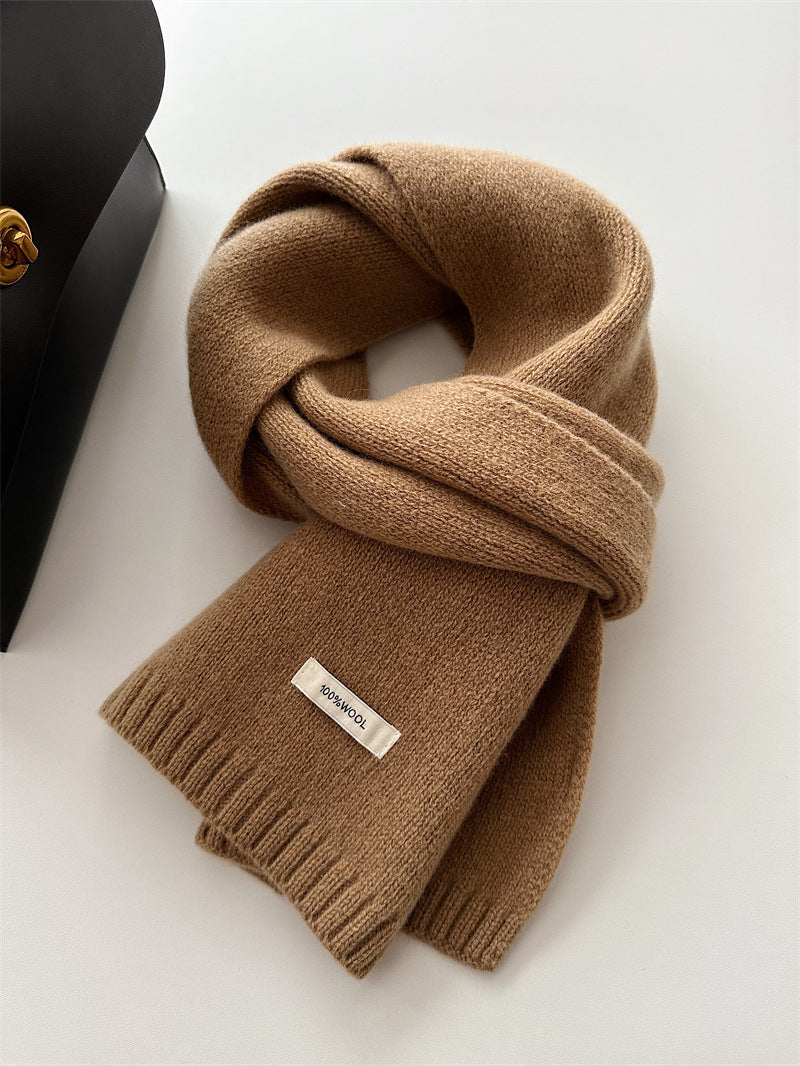 Wool scarf, 100% wool, solid color, 160x20 cm