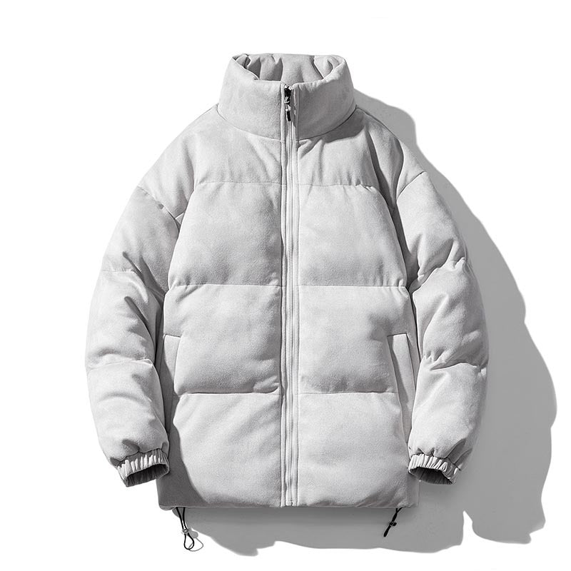 Men's Suede-Look Quilted Jacket, loose fit