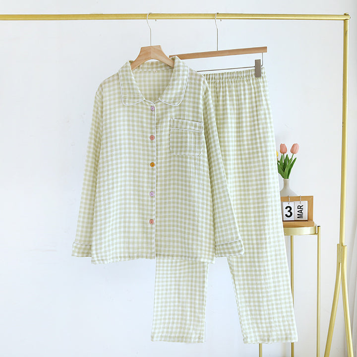 Women's pajamas, cotton muslin, long