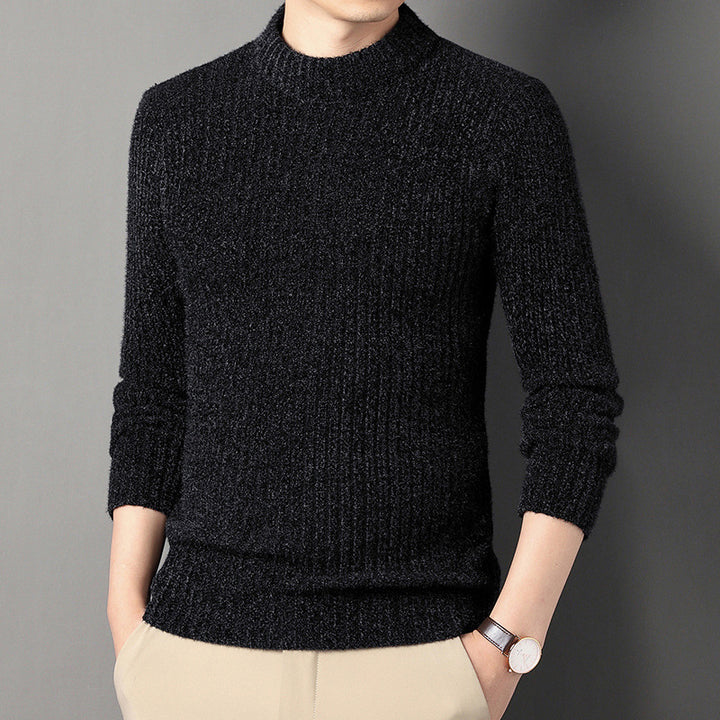 Men's winter sweater, lined, with turtleneck