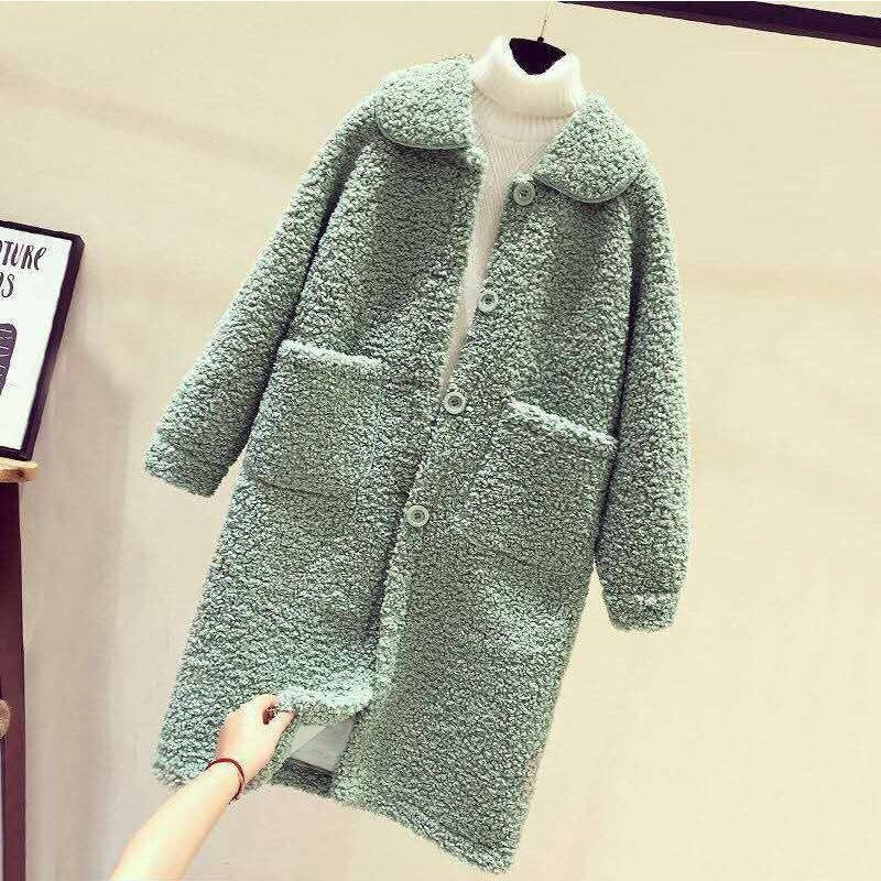 Women's Faux Sheepskin Coat, loose fit