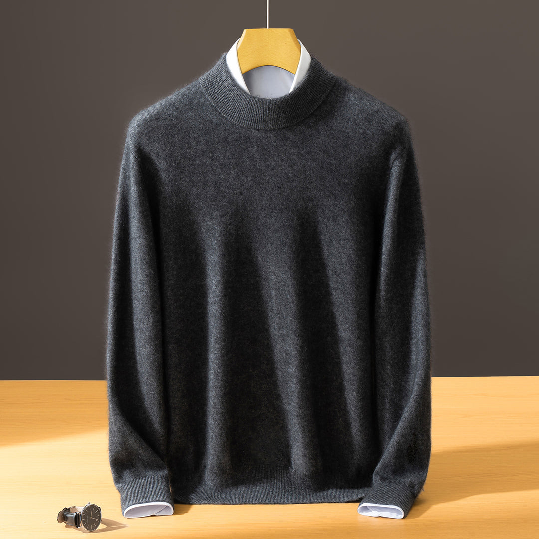 Men's Cashmere Sweater, Crew Neck, Business Casual