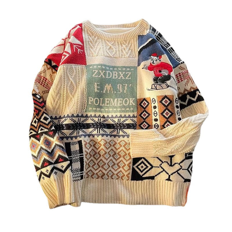 Men's and Women's Knit Sweater, Crew Neck, Lined