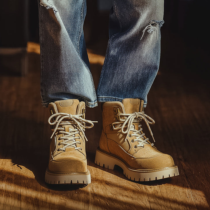 Men's Ankle Boots 1732, Retro Style, with Platform