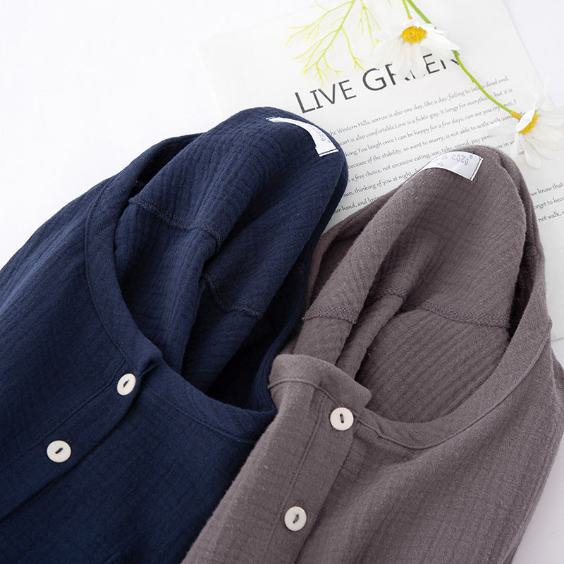 Men's pajamas made of double-layered muslin