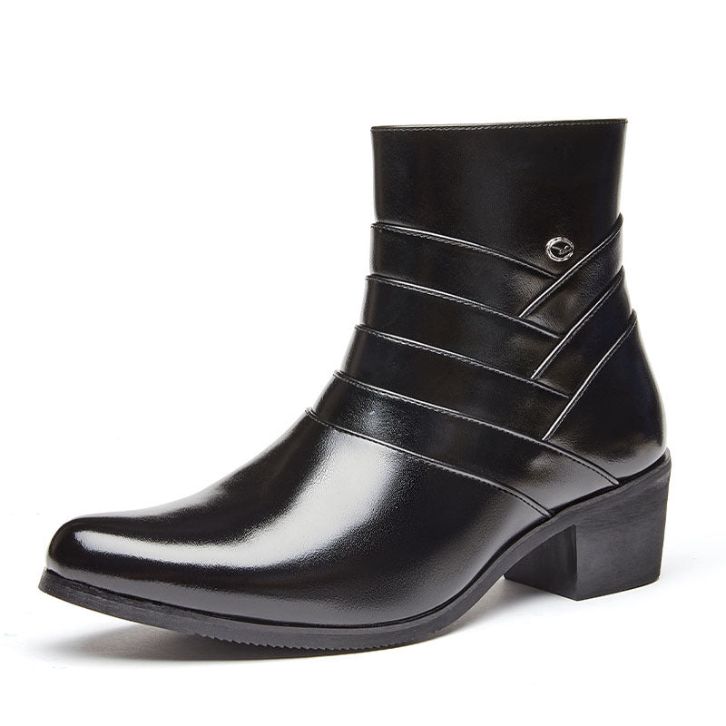 Men's Chelsea boots with subtle elevation