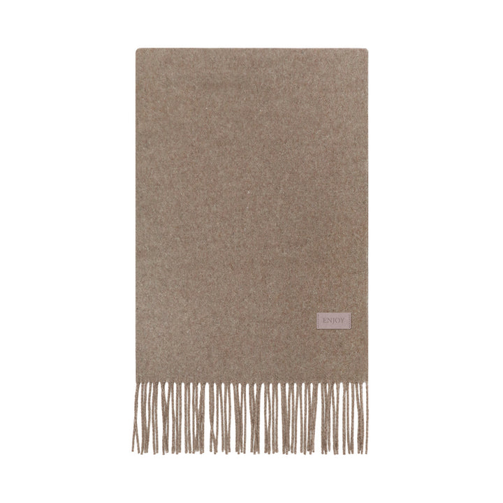 Merino wool blend knitted scarf, 200x35 cm