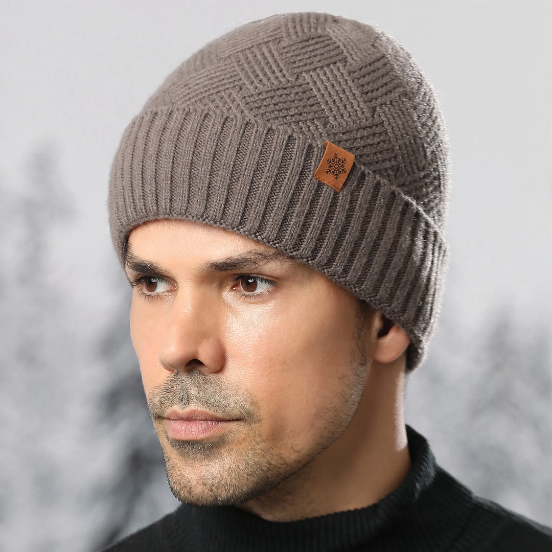 Men's Knit Set: Beanie, Scarf and Gloves, lined
