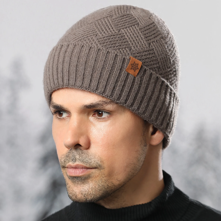Men's Knit Set: Beanie, Scarf and Gloves, lined