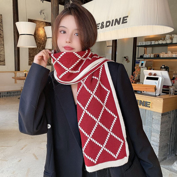 Warmer knit scarf for winter