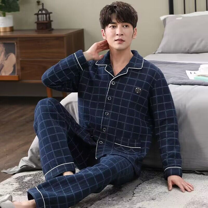 Padded cotton pajamas for men