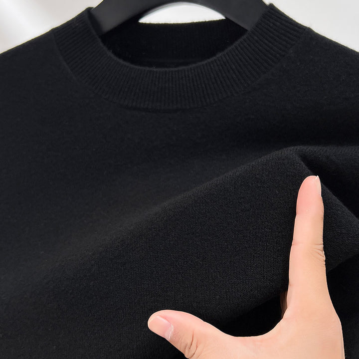 Men's Wool Sweater, 100% Wool, Stand-up Collar, Thick
