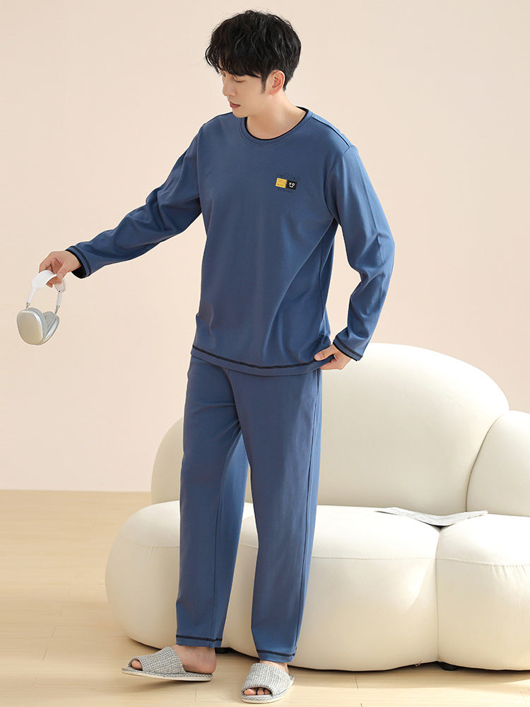 Loose men's cotton pajamas