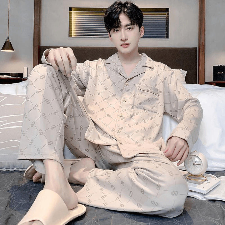 Men's Pajama Set, Cotton, Long Sleeve