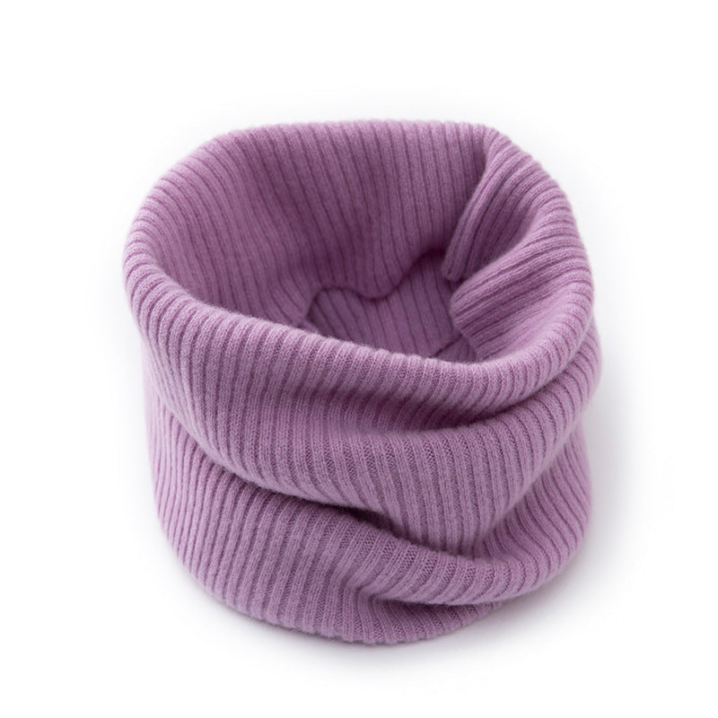 Merino wool tubular scarf, knitted