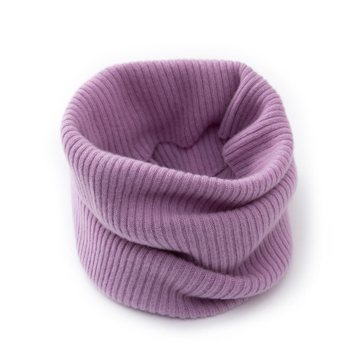 Merino wool tubular scarf, knitted