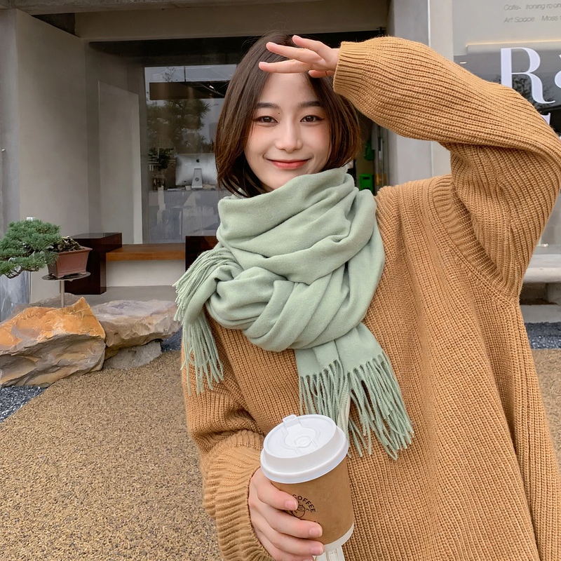 Winter scarf in cashmere look, 200x70 cm