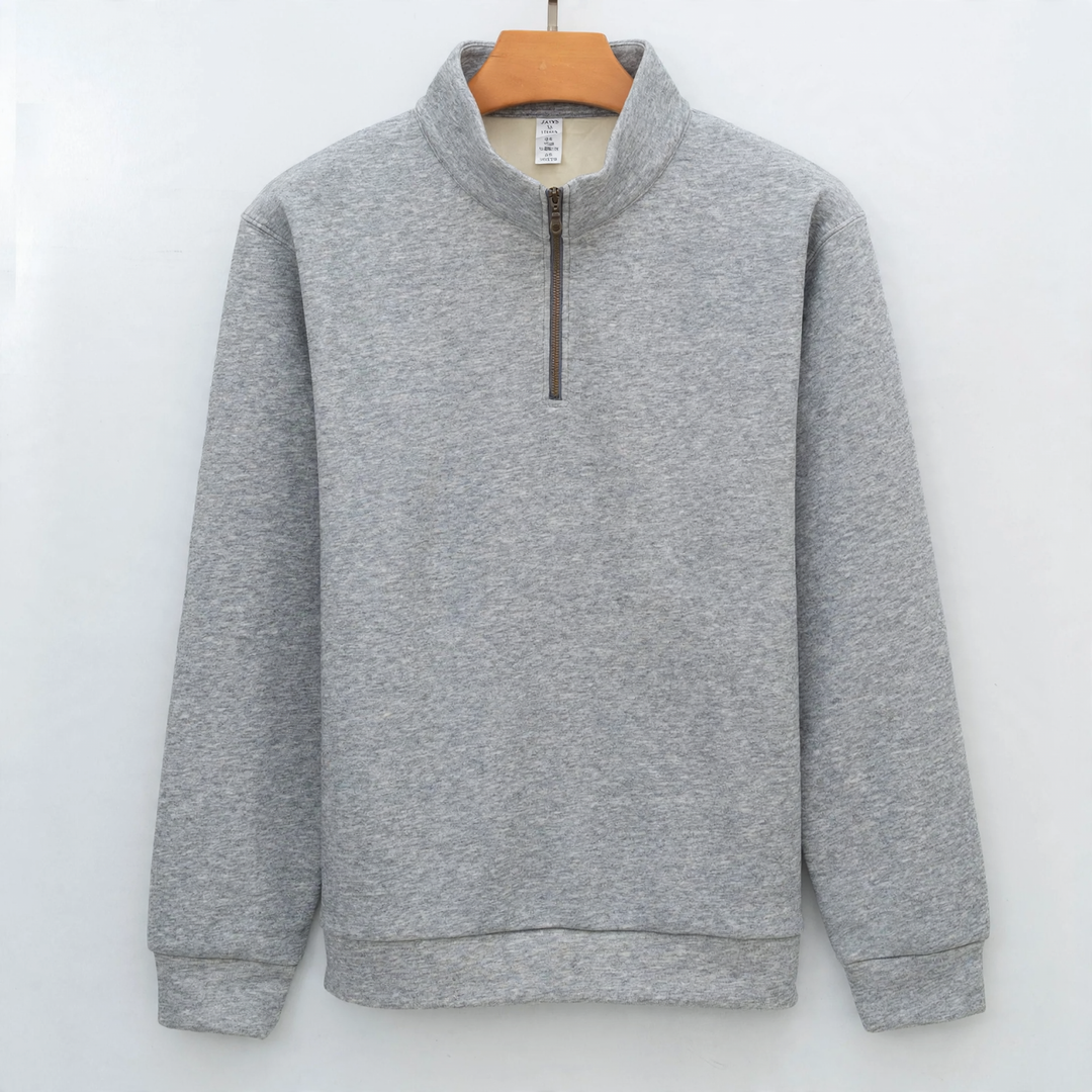 Padded sweatshirt with zipper, cotton