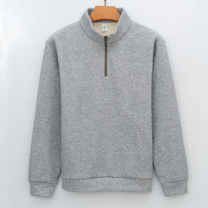 Padded sweatshirt with zipper, cotton