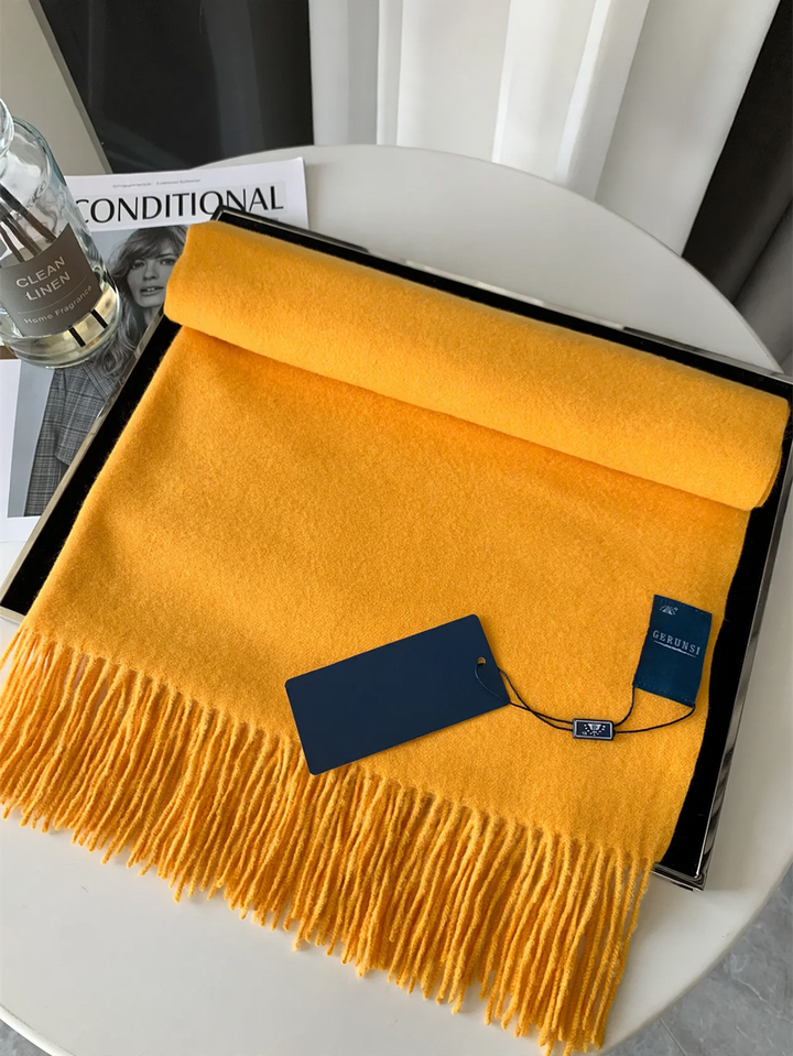Cashmere scarf, solid color, 200x68 cm