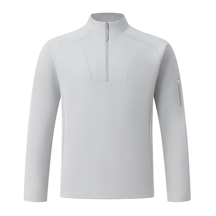 Men's sweatshirt with zipper and stand-up collar