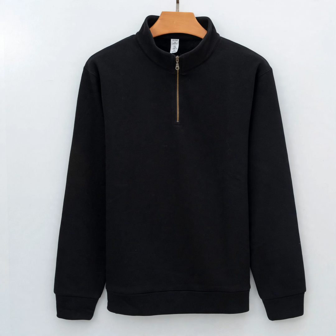 Padded sweatshirt with zipper, cotton