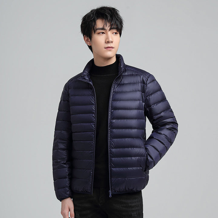 Men's Down Jacket, light, short, with duck down