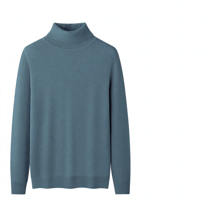 Men's turtleneck sweater, lined, modal blend, 350g