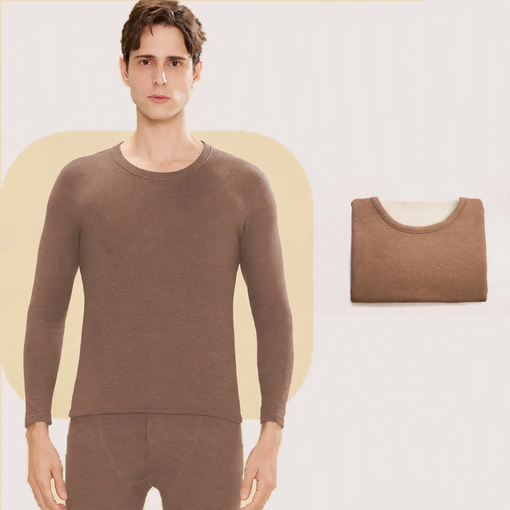 Men's Thermo Top, Cashmere-Silk Blend, Lined