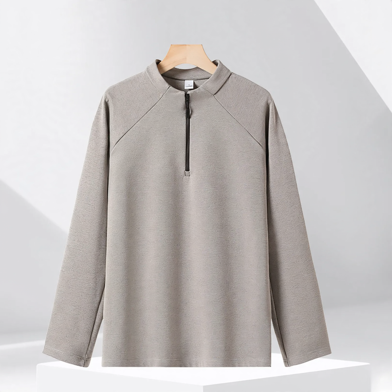 Half-zip sweatshirt with stand-up collar, 320g